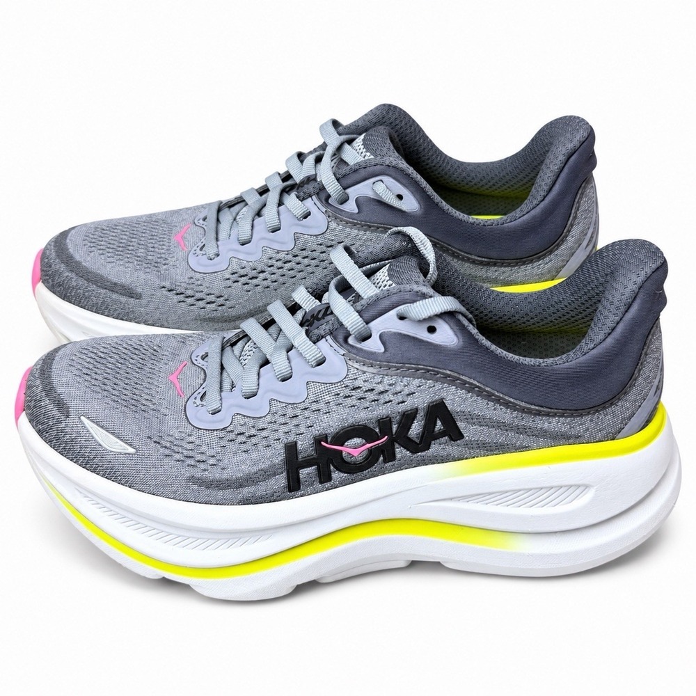 HOKA Bondi 9 Charcoal Grey Skies 1162012-CYG Women's Size 6 B Running Shoes